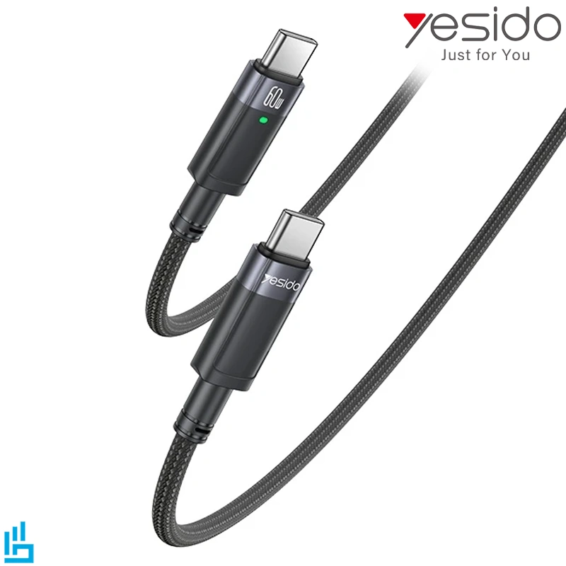 کابل USB-C یسیدو مدل AUTO POWER OFF CA160 60W طول 1.2 متر