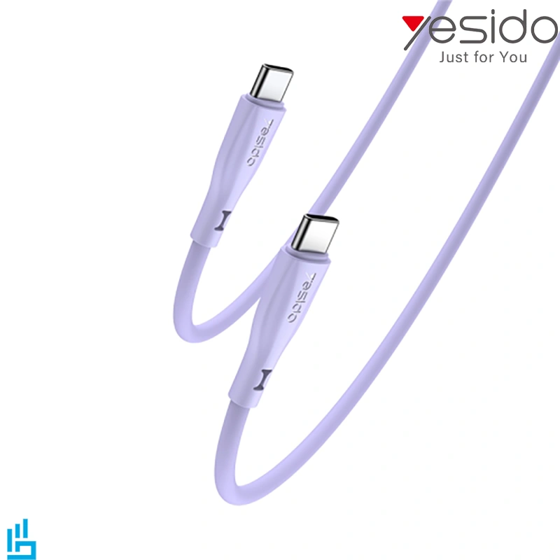 کابل شارژ TypeC به TypeC سیلیکونی 60 وات یسیدو Yesido CA152 طول 1/2 متر