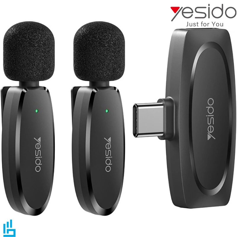 میکروفون یقه ای بی سیم دو کاربره تایپ سی یسیدو Yesido KR13