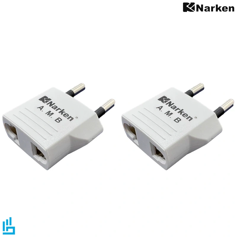 مبدل برق 2به2 نارکن مدل A.M.B بسته دو عددی