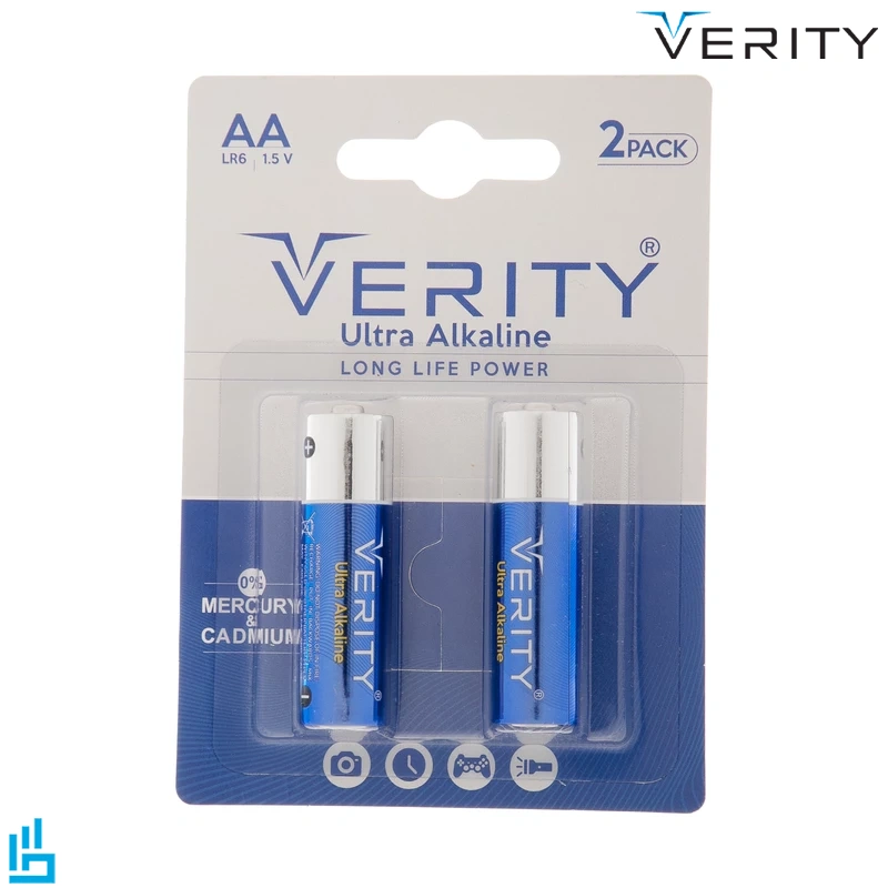 باتری قلمی وریتی مدل LR6-U آلکلاین بسته دو عددی
