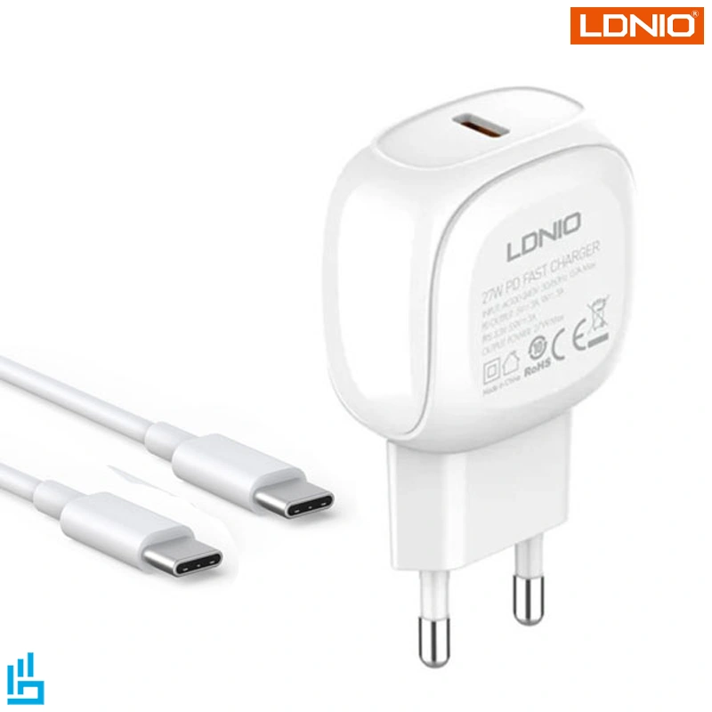 شارژر دیواری الدینیو الدینیو مدل A1206C به همراه کابل دو سر تایپ سی