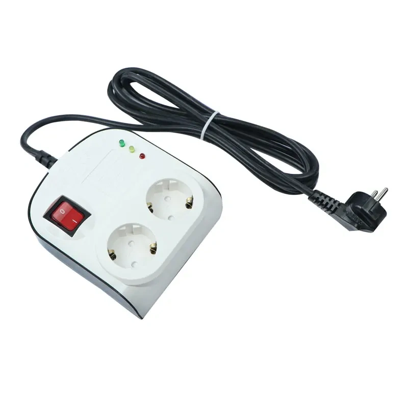 محافظ 2 خانه ارت دار با کلید و کابل 5 متری آنالوگ یخچال پارت مدل PE8790