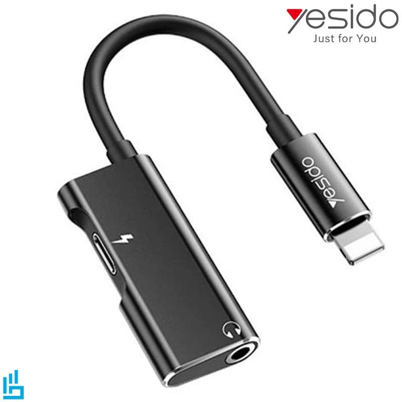 مبدل Aux لایتنینگ یسیدو YESIDO YAU11 با قابلیت شارژ