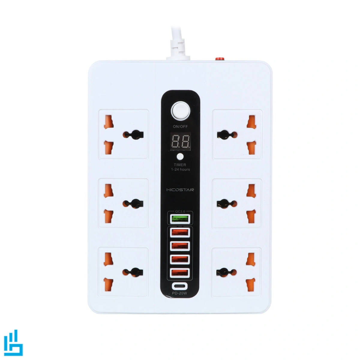 چندراهی برق تایمر دار هایکو استار HICOSTAR HS PS320 سفید