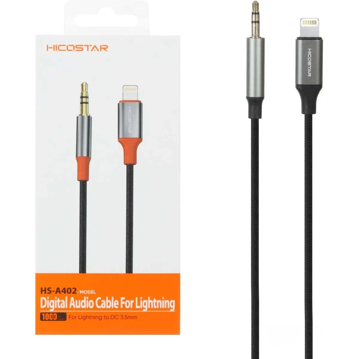 کابل Aux لایتنینگ هایکو استار مدل HS A402 مشکی