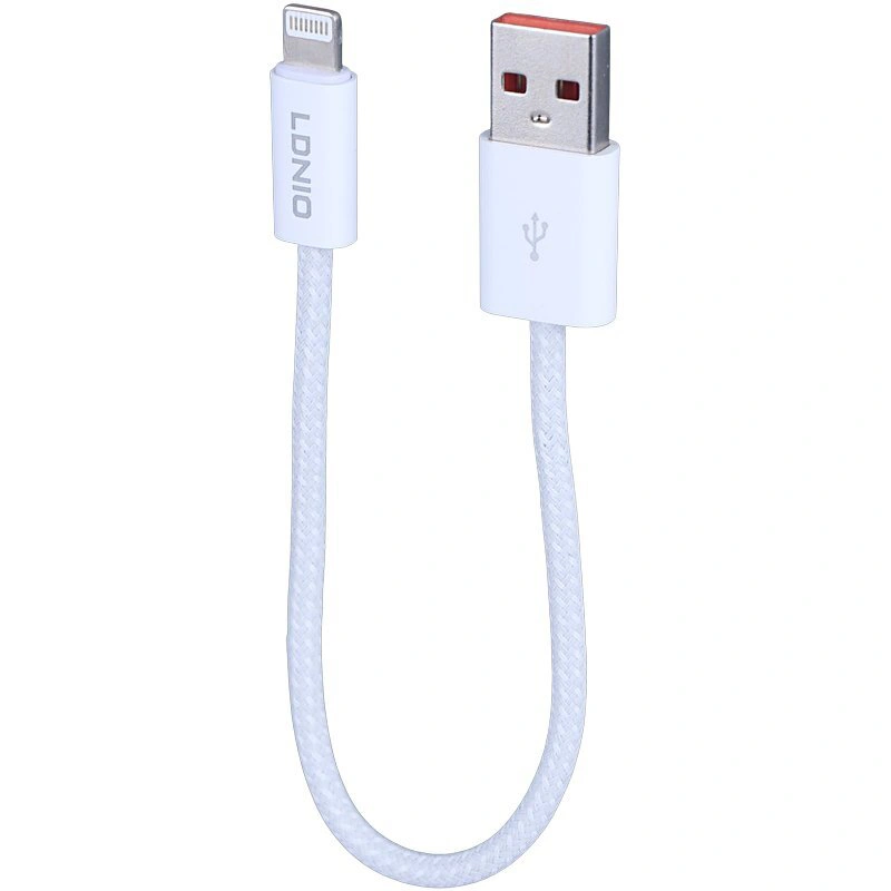 کابل شارژ پاوربانکی الدینیو LS901 لایتنینگ 20cm