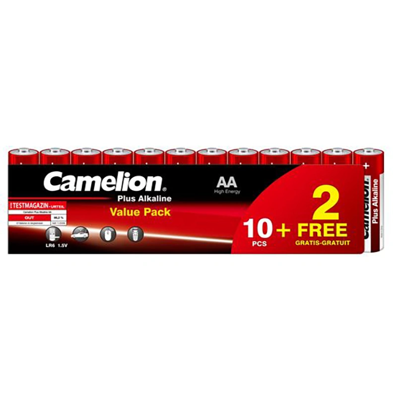 باتری قلمی آلکالاین کملیون پلاس (Camelion Plus)، بسته 10 عددی