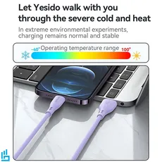 کابل تبدیل لایتنینگ (آیفونی) CA119 یسیدو YESIDO طول 1 متر lightning