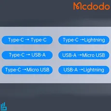 کابل تبدیل (چند منظوره) USB-C/USB به لایتنینگ/USB-C/MicroUSB مک دودو WF-1720 طول 30 سانتی متر