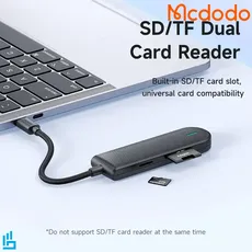 هاب مک دو دو مدل HU-1430 پنج پورت 5Ports با کابل تایپ سی MCDODO TypeC