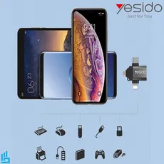 مبدل OTG لایتنینگ،میکرو و تایپ سی GS15 یسیدو YESIDO