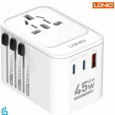 شارژر دیواری 45 وات و تبدیل برق یونیورسال الدینیو LDNIO Z8