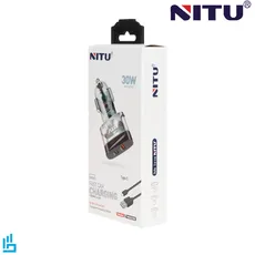 شارژر فندکی نیتو NITU به همراه کابل تایپ سی NDC32 Type c