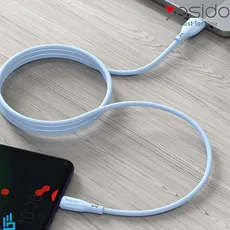 کابل تبدیل شارژ USB-A به تایپ سی TypeC یسیدو Yesido CA119 طول 1 متر
