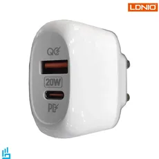شارژر دیواری الدینیو LDNIO A2316c به همراه کابل تبدیل USB-C
