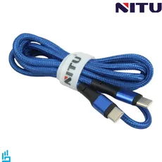 کابل تبدیل شارژ تایپ سی TypeC به تایپ سی TypeC نیتو NITU NC127 طول 120 سانتیمتر