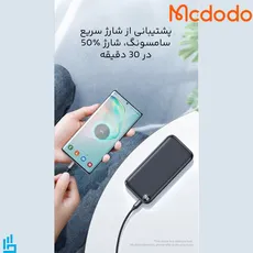 پاوربانک فست شارژ ظرفیت 20000 میلی آمپر ساعت مک دو دو Mcdodo MC-7161