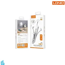 کابل تبدیل USB به USB-C/MicroUSB/لایتنینگ الدینیو LDNIO LC130 طول 20 سانتی متر