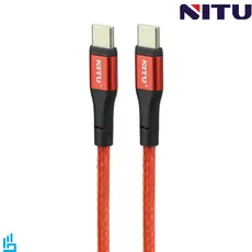 کابل تبدیل شارژ تایپ سی Type C به تایپ سی Type C نیتو NITU NC37 طول 30 سانتی متر