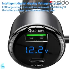 شارژر فندکی یسیدو YESIDO Y58