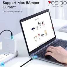 کابل شارژ (تبدیل) تایپ سی type-c به تایپ سی type-c مدل YESIDO CA103 طول 1/2 متر