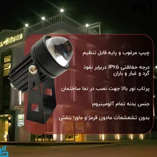 چراغ جت لایت بدنه مشکی 5 وات پرشین لایت PLI