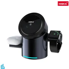 شارژر وایرلس رومیزی سه کاره هیسکا HISKA HR16