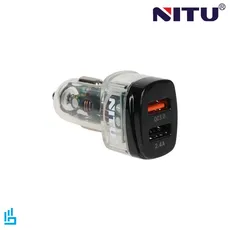 شارژر فندکی نیتو NITU به همراه کابل تایپ سی NDC32 Type c