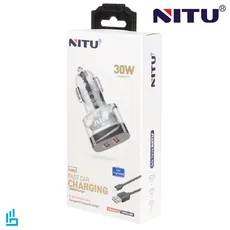 شارژر فندکی نیتو به همراه کابل لایتنینگ NITU  NDC32 Lightning