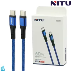 کابل تبدیل شارژ تایپ سی TypeC به تایپ سی TypeC نیتو NITU NC127 طول 120 سانتیمتر