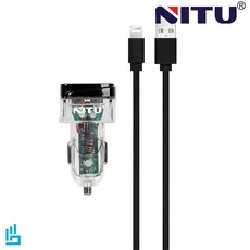 شارژر فندکی نیتو به همراه کابل لایتنینگ NITU  NDC32 Lightning