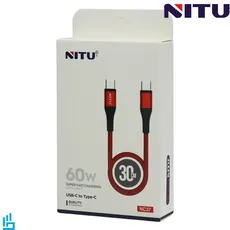 کابل تبدیل شارژ تایپ سی Type C به تایپ سی Type C نیتو NITU NC37 طول 30 سانتی متر