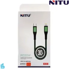 کابل شارژ (تبدیل) تایپ سی type-c به لایتنینگ Lightning نیتو مدل NC35 طول 30 سانتی متر NITU