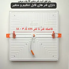 پنل فول لایت مربع توکار 38 وات پرشین لایت (PLI) | اکسلنت کالا
