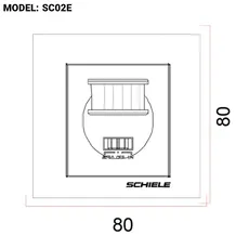 سنسور دیواری توکار مدل SC 02E | اکسلنت کالا