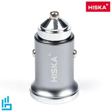 شارژر فندکی هیسکا مدل HCC-306 به همراه کابل تبدیل  USB-C | اکسلنت کالا