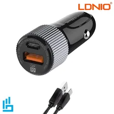 شارژر فندکی الدینیو مدل C510Q به همراه کابل تبدیل usb-C | اکسلنت کالا