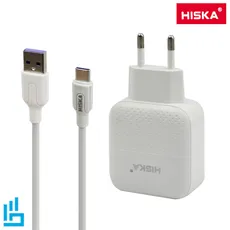 شارژر دیواری هیسکا مدل H111Q به همراه کابل تبدیل USB-C | اکسلنت کالا