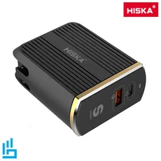 شارژر دیواری هیسکا مدل H-114PD به همراه کابل تبدیل USB-C | اکسلنت کالا