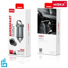 شارژر فندکی هیسکا مدل HCC-306 به همراه کابل تبدیل  USB-C | اکسلنت کالا