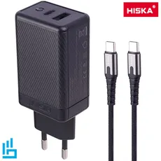 شارژر موبایل 65 وات هیسکا مدل HISKA H126GaN | اکسلنت کالا