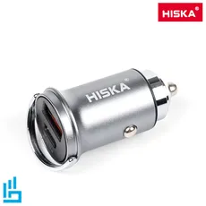 شارژر فندکی هیسکا مدل HCC-306 به همراه کابل تبدیل  USB-C | اکسلنت کالا