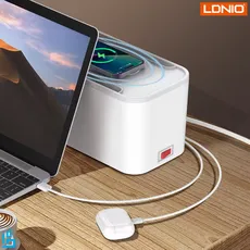 چند راهی برق و شارژر وایرلس الدینیو مدل LDNIO SN5311W