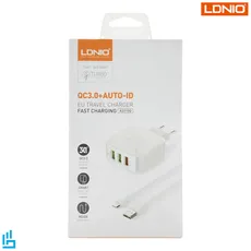 شارژر دیواری الدینیو مدل A3310Q LDNIO به همراه کابل تبدیل USB-C | اکسلنت کالا