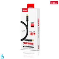 کابل تبدیل تایپ سی به تایپ سی LX-12CC هیسکا HISKA طول 1 متری | اکسلنت کالا