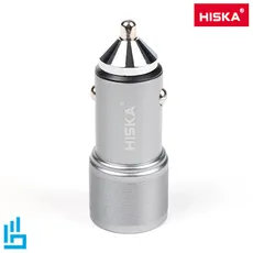 شارژر فندکی هیسکا CC-309Q HISKA به همراه کابل تبدیل USB-C | اکسلنت کالا