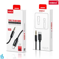 کابل تبدیل USB-C به AUX هیسکا مدل W28 طول 1 متر | اکسلنت کالا