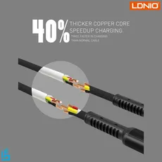 کابل تبدیل تایپ سی LS64 الدینیو LDNIO طول کابل 2 متر | اکسلنت کالا