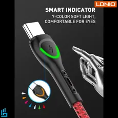 کابل تبدیل لایتنینگ (آیفونی) LS481 الدینیو LDNIO طول 1 متر | اکسلنت کالا